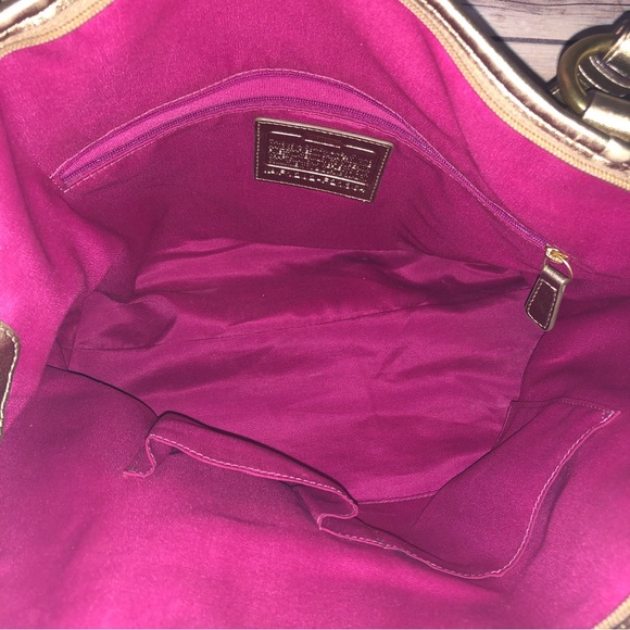 Coach Peyton Tattersall Tote Purse Handbag Ivory Plaid - Picture 6 of 15